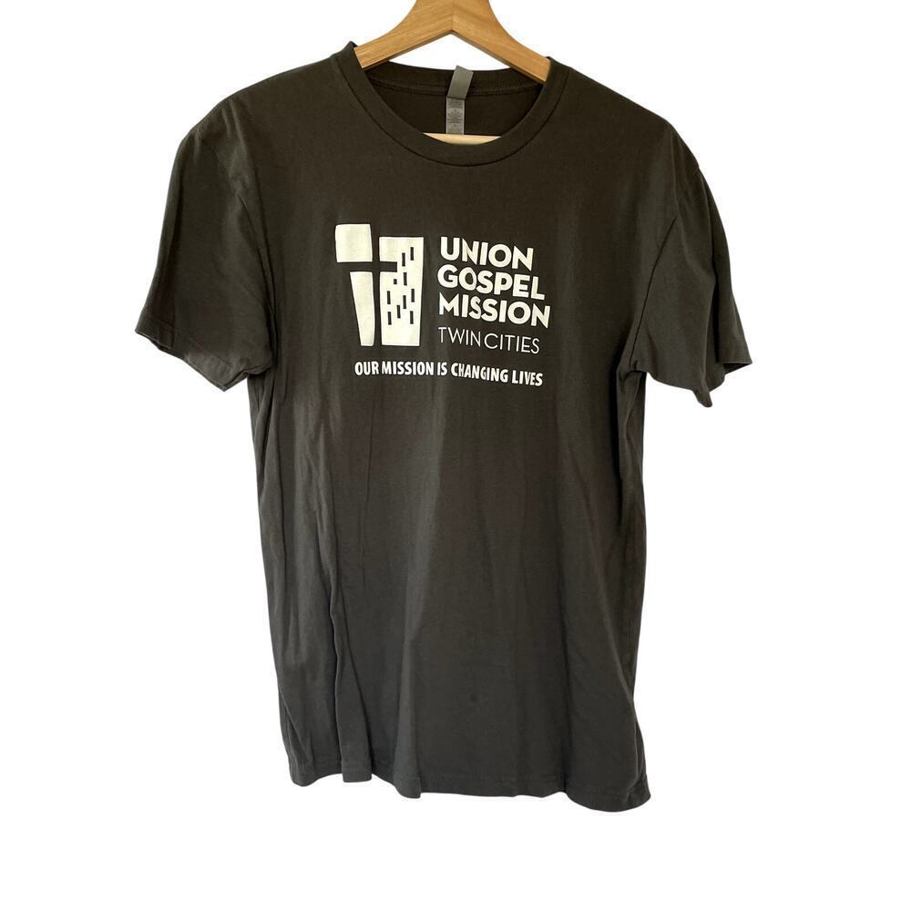 Next Level UGMTC Graphic T-Shirt M Gray Mens Cotton Short Sleeve Union Gospel